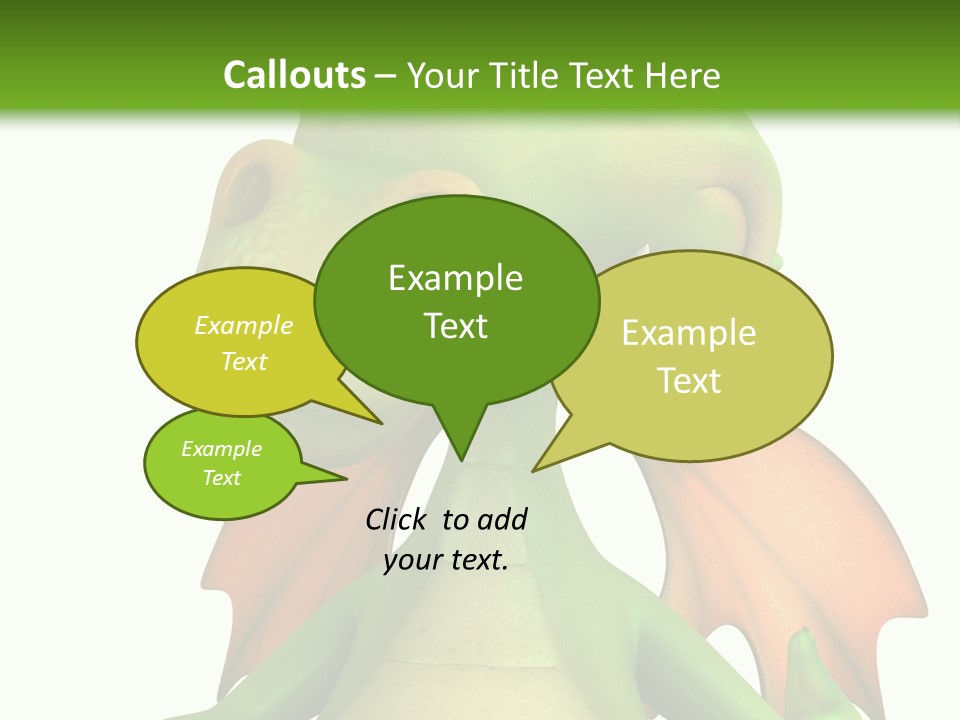 Lizard Wing Cute PowerPoint Template