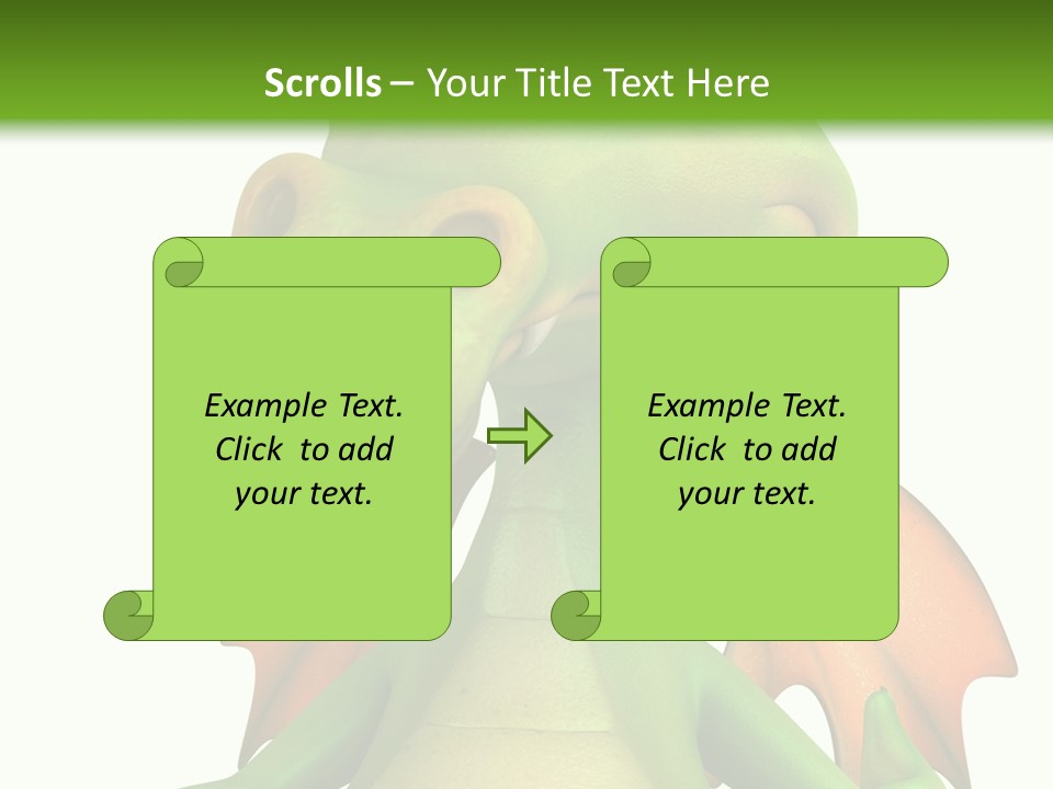 Lizard Wing Cute PowerPoint Template