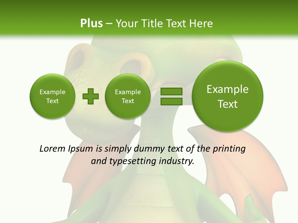 Lizard Wing Cute PowerPoint Template
