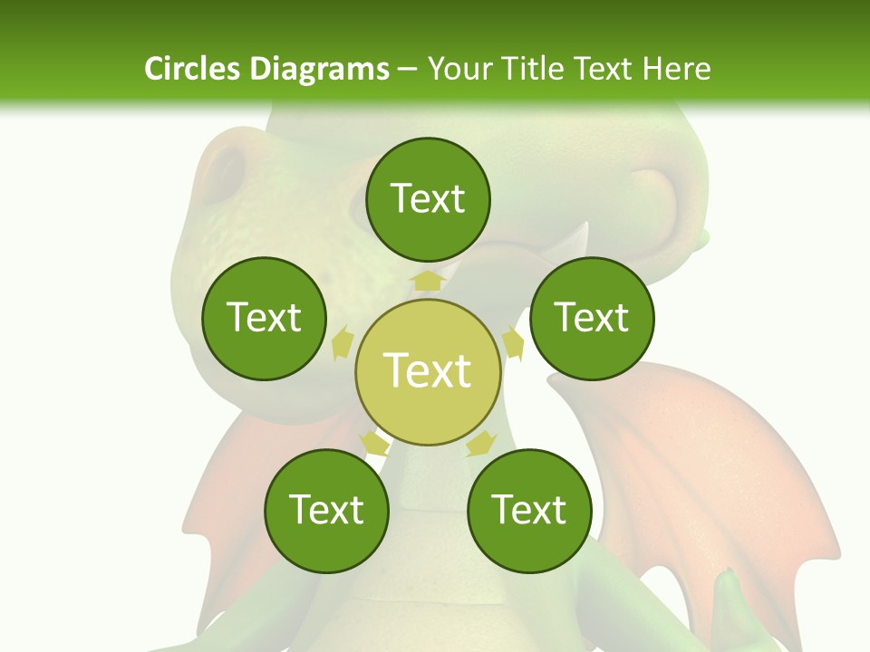 Lizard Wing Cute PowerPoint Template