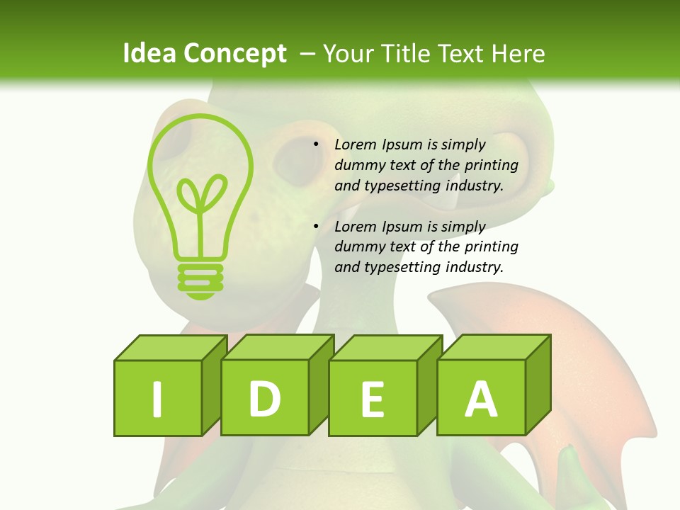 Lizard Wing Cute PowerPoint Template