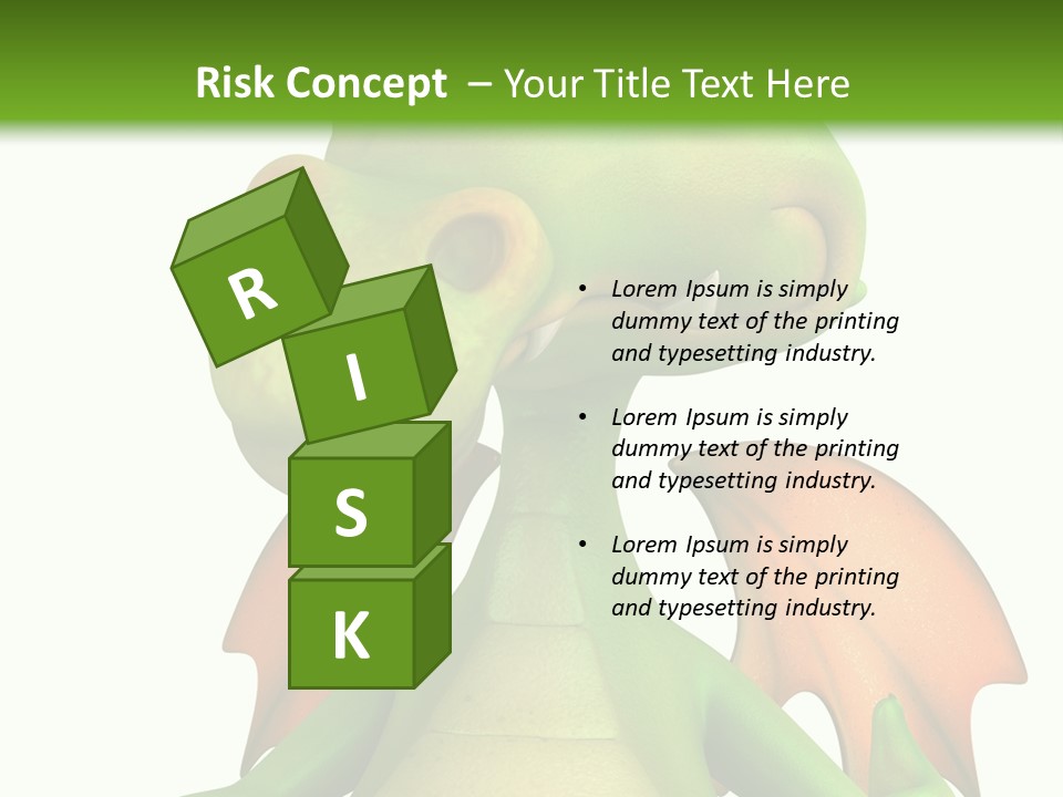 Lizard Wing Cute PowerPoint Template