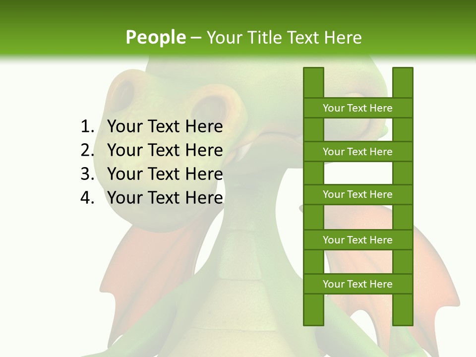 Lizard Wing Cute PowerPoint Template