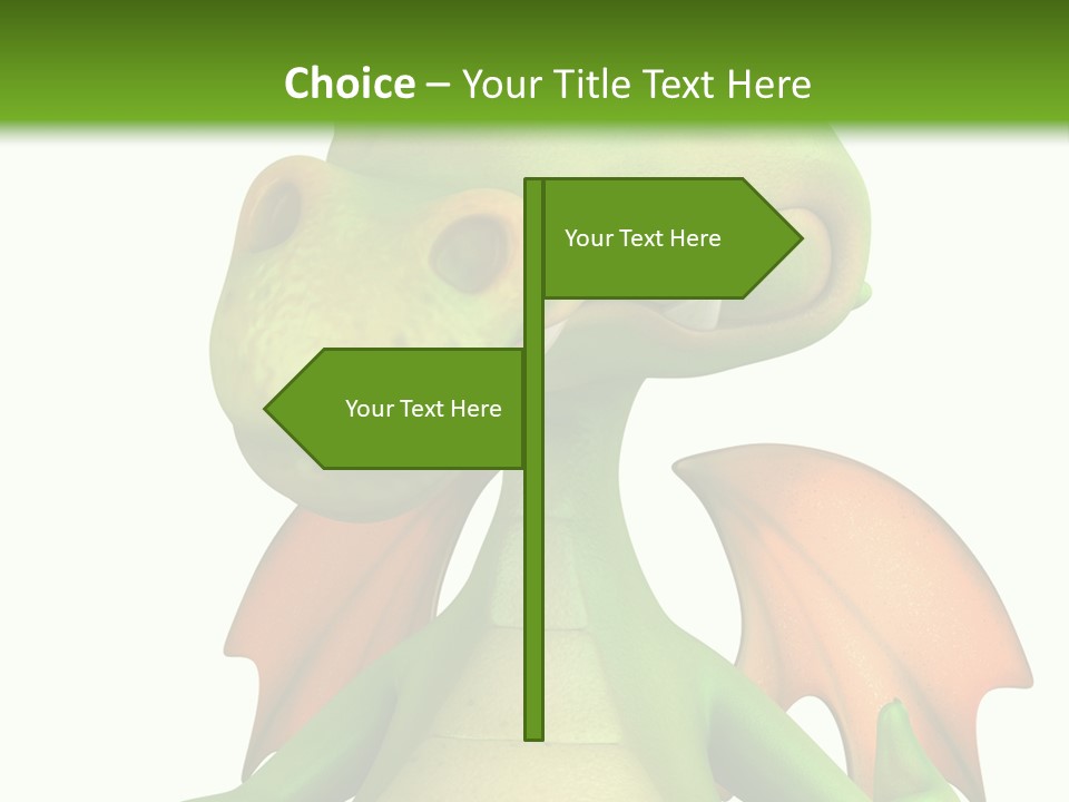 Lizard Wing Cute PowerPoint Template