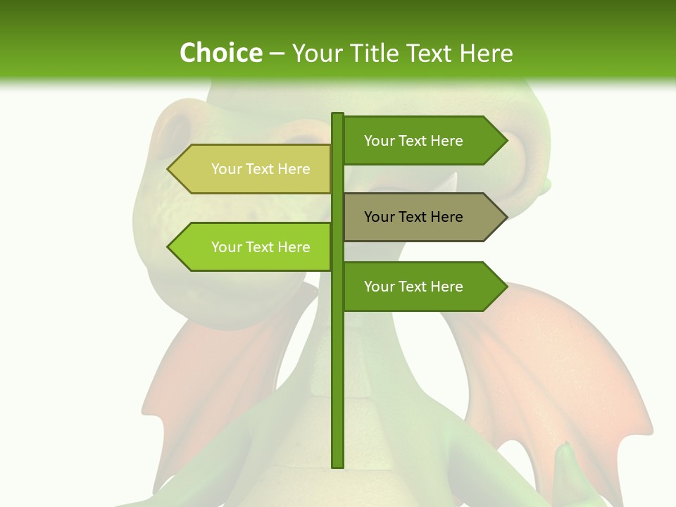 Lizard Wing Cute PowerPoint Template