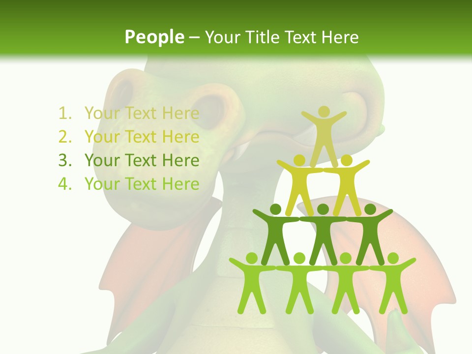 Lizard Wing Cute PowerPoint Template