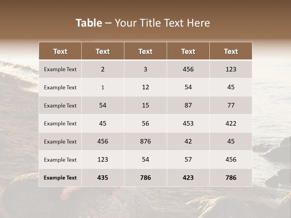 Outdoors Lifestyle Blue PowerPoint Template