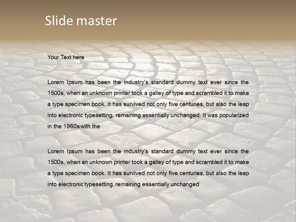 Close Up Old Fashioned Material PowerPoint Template