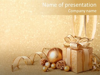 Winter Silvester Present PowerPoint Template