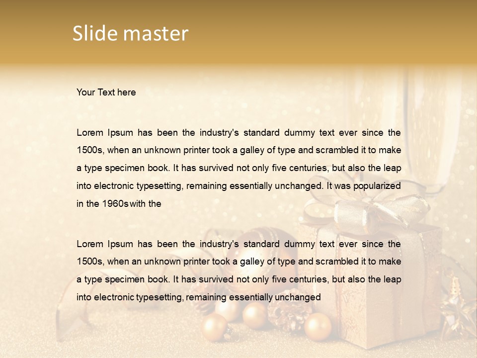 Winter Silvester Present PowerPoint Template