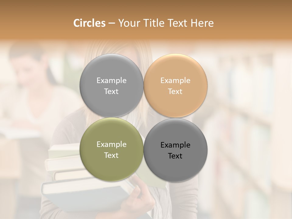 Teenager People Library PowerPoint Template