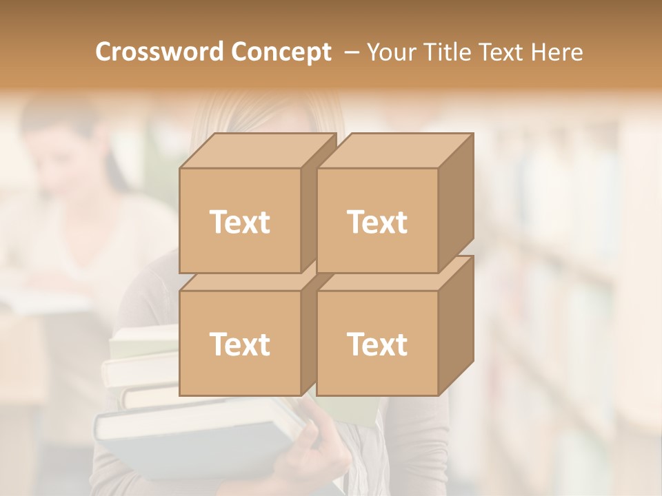 Teenager People Library PowerPoint Template