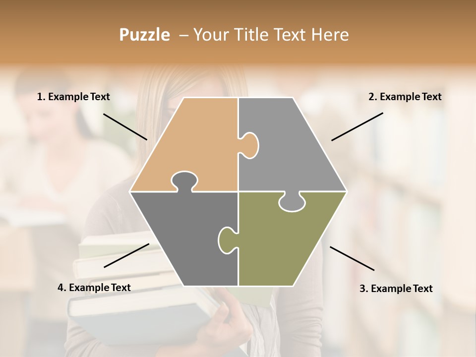 Teenager People Library PowerPoint Template