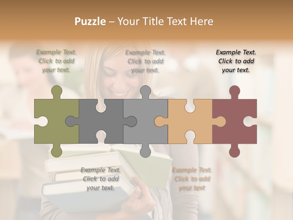 Teenager People Library PowerPoint Template