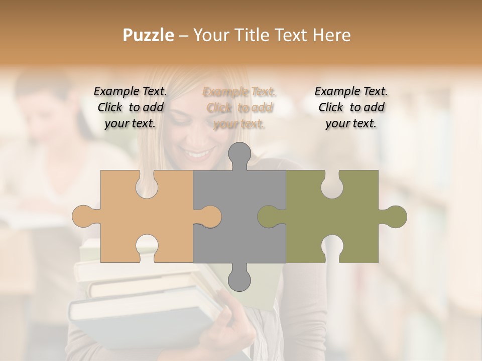 Teenager People Library PowerPoint Template