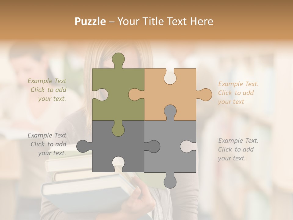 Teenager People Library PowerPoint Template