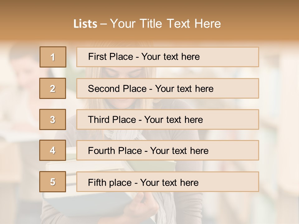 Teenager People Library PowerPoint Template
