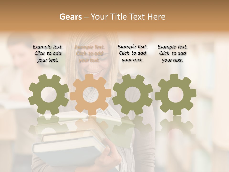 Teenager People Library PowerPoint Template