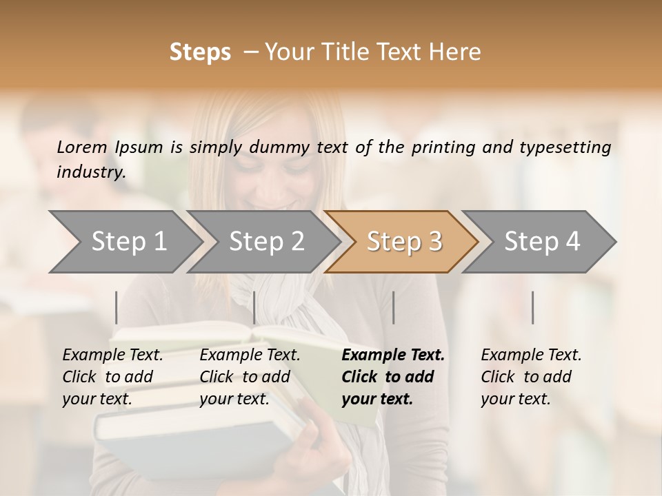 Teenager People Library PowerPoint Template