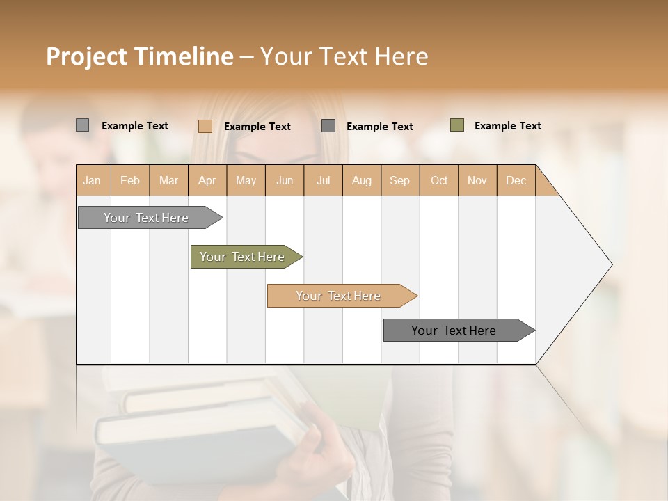 Teenager People Library PowerPoint Template