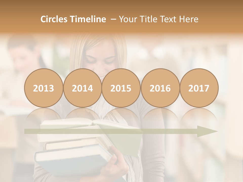 Teenager People Library PowerPoint Template