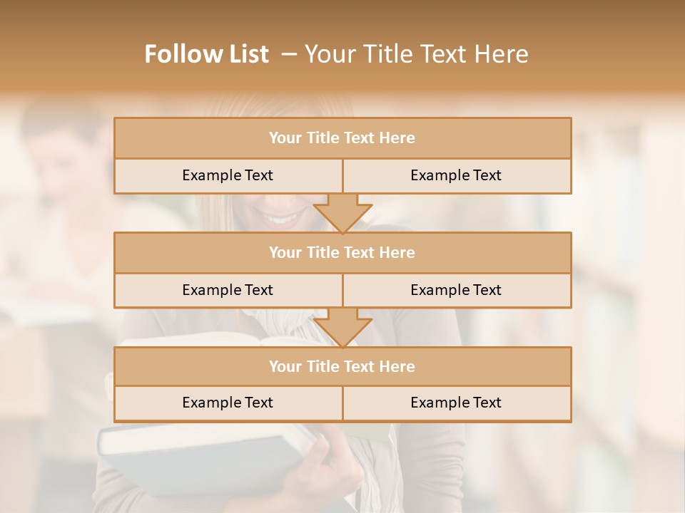 Teenager People Library PowerPoint Template