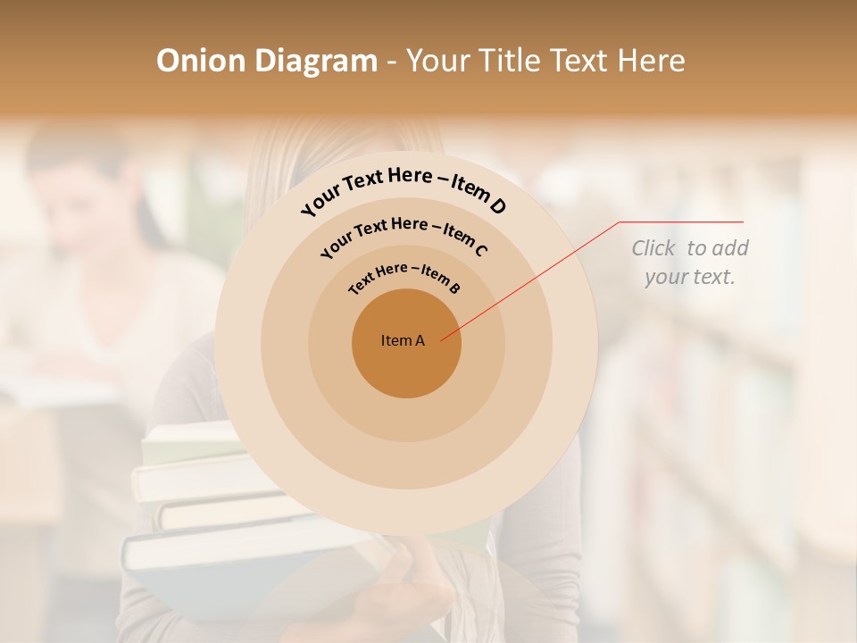 Teenager People Library PowerPoint Template