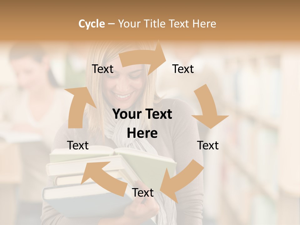 Teenager People Library PowerPoint Template