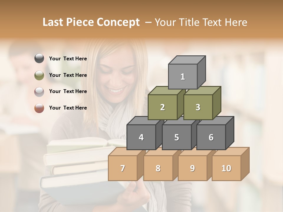 Teenager People Library PowerPoint Template