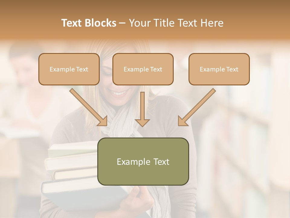 Teenager People Library PowerPoint Template
