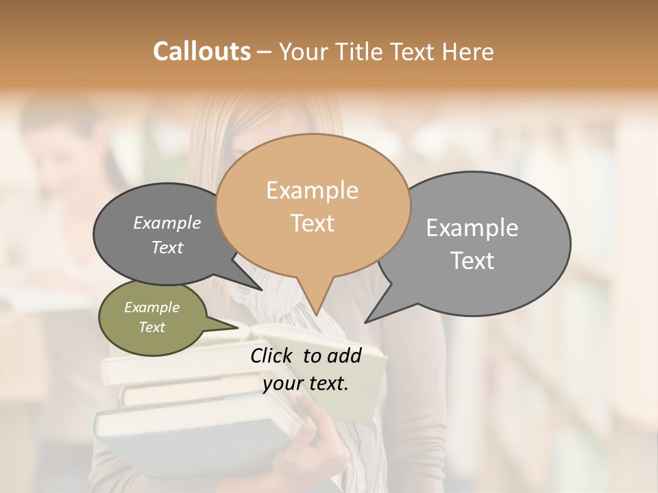 Teenager People Library PowerPoint Template