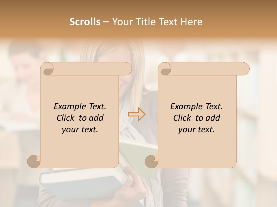 Teenager People Library PowerPoint Template