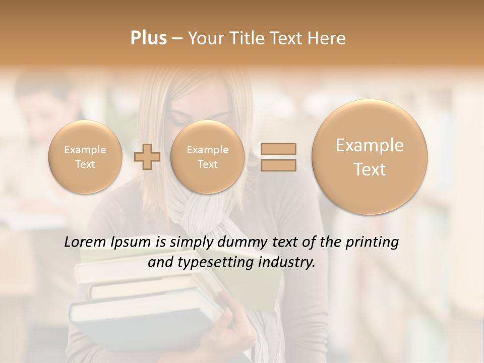 Teenager People Library PowerPoint Template