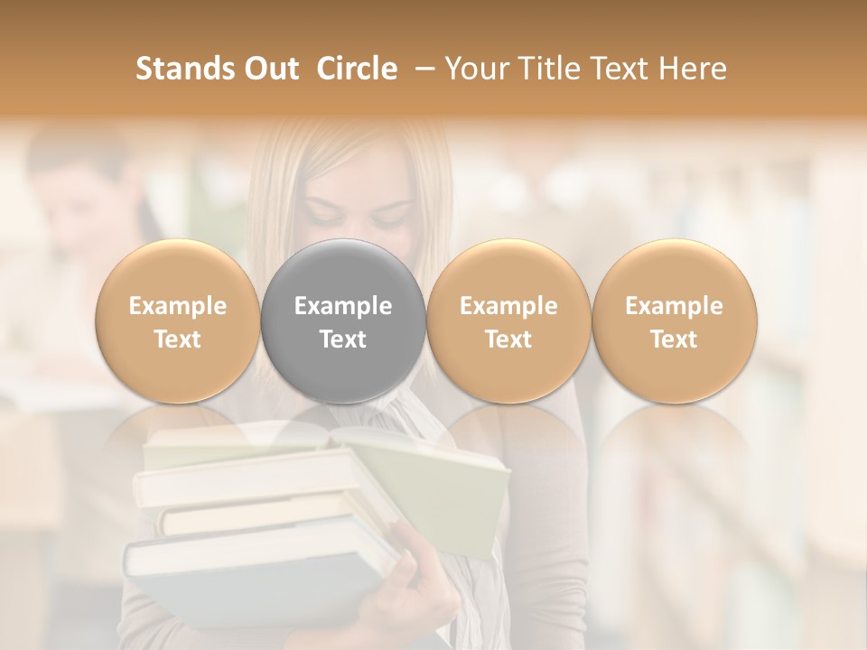 Teenager People Library PowerPoint Template