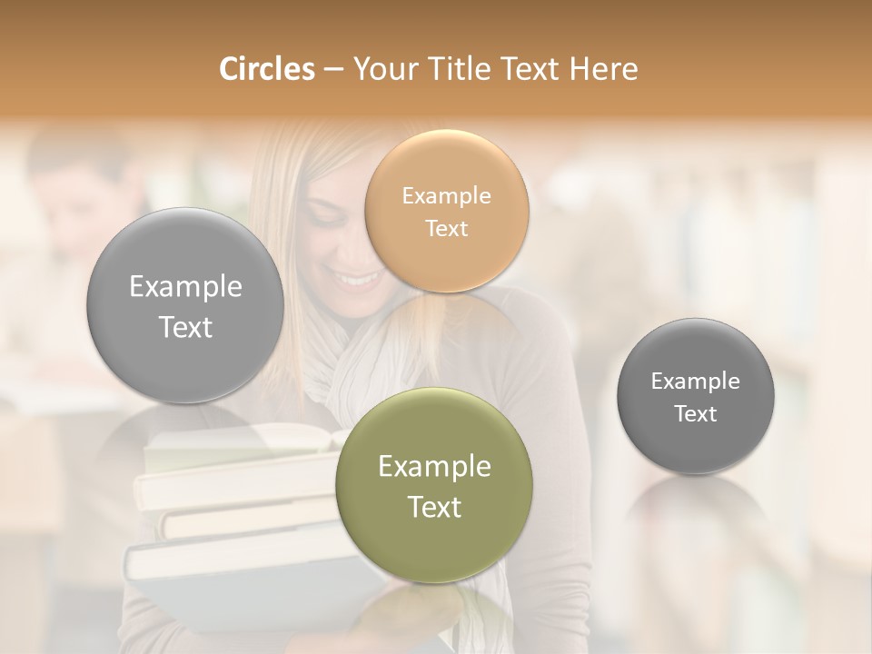 Teenager People Library PowerPoint Template