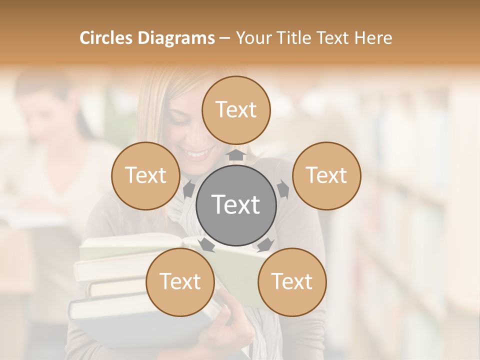 Teenager People Library PowerPoint Template