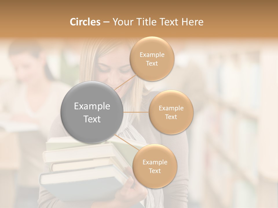 Teenager People Library PowerPoint Template