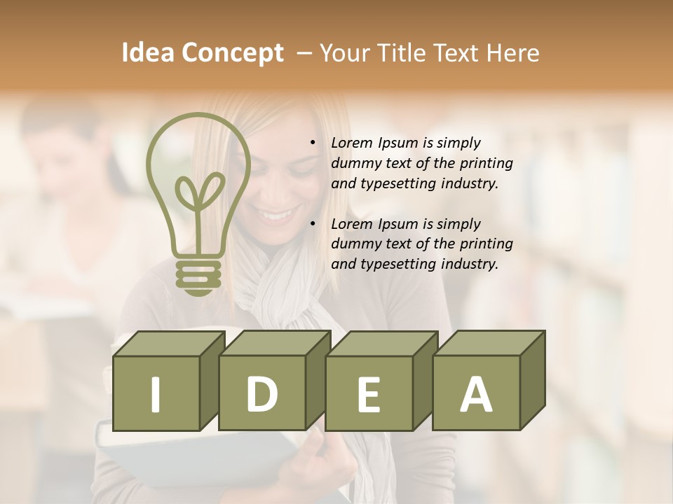 Teenager People Library PowerPoint Template