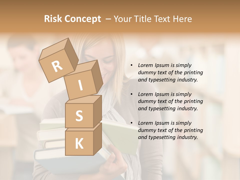 Teenager People Library PowerPoint Template