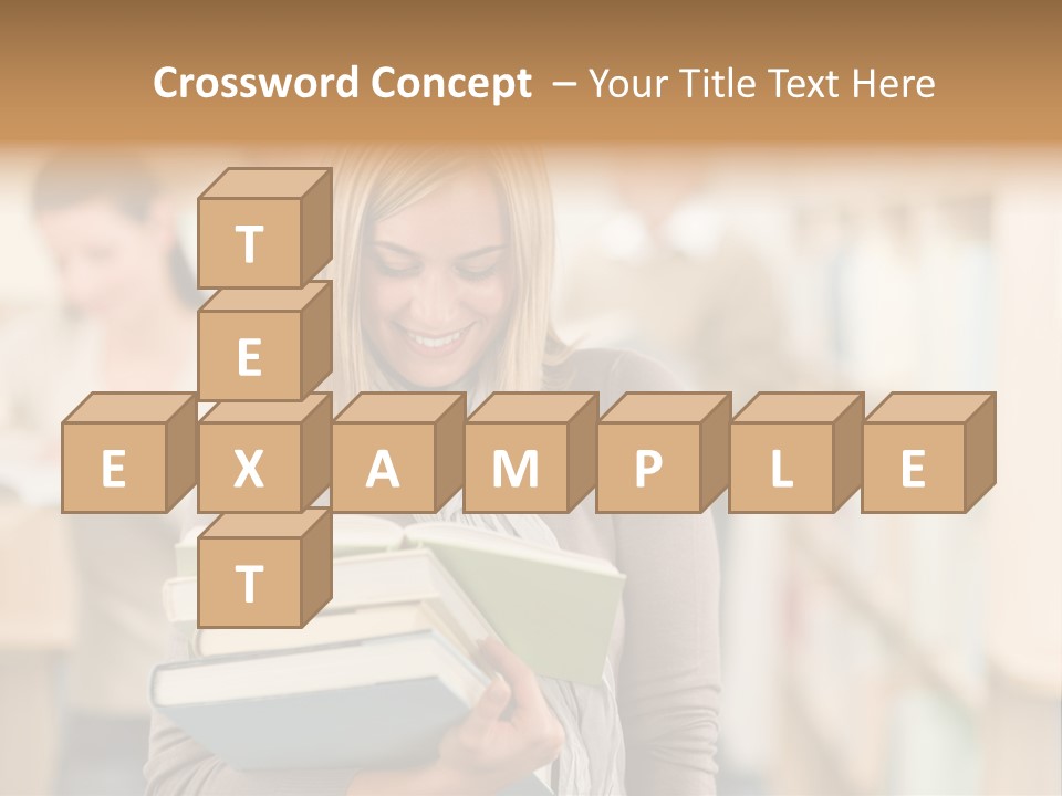 Teenager People Library PowerPoint Template