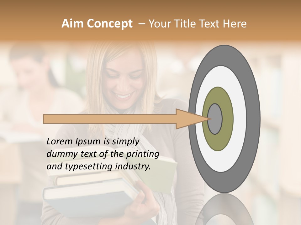 Teenager People Library PowerPoint Template