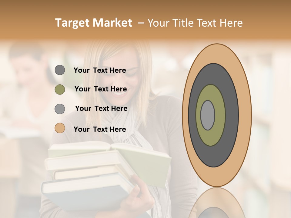 Teenager People Library PowerPoint Template