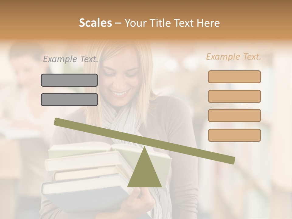 Teenager People Library PowerPoint Template