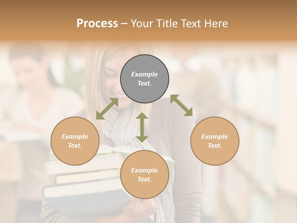 Teenager People Library PowerPoint Template