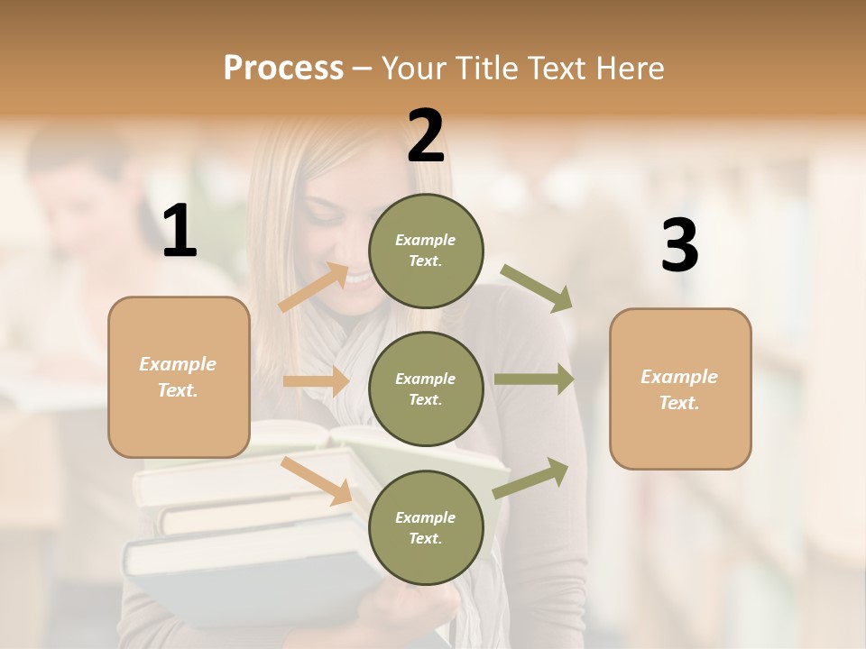 Teenager People Library PowerPoint Template