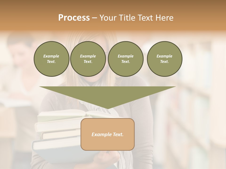 Teenager People Library PowerPoint Template