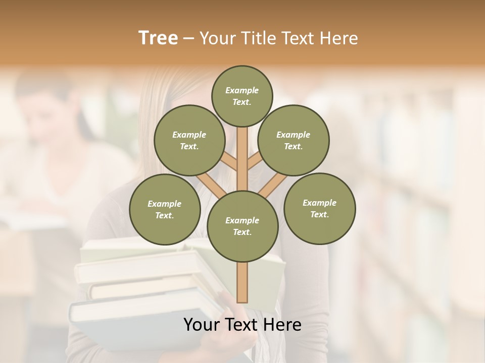 Teenager People Library PowerPoint Template