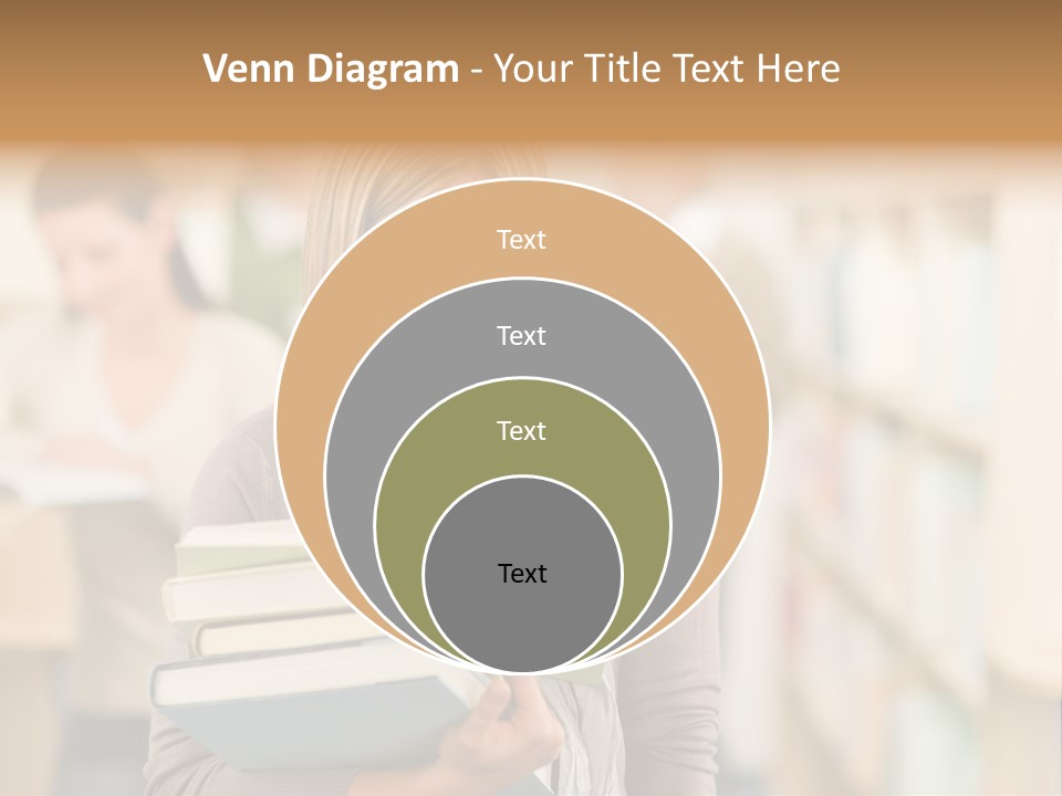 Teenager People Library PowerPoint Template