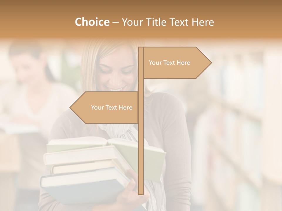 Teenager People Library PowerPoint Template