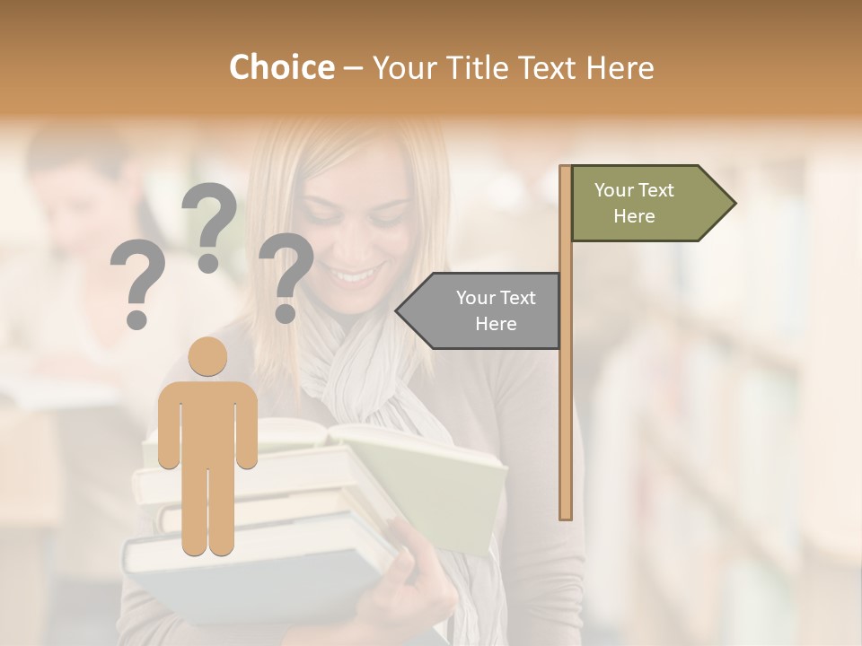 Teenager People Library PowerPoint Template
